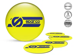 Sparco Calcomanías de Cúpula Estilo Insignias Estilo de Silicona